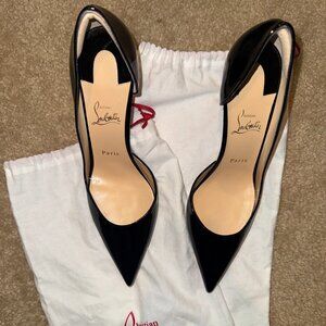 Black Patent Leather CHRISTIAN LOUBOUTIN Iriza Heels/Pumps Size 43